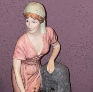 Vintage Royal Dux Rep Women at the well Sculpture  (choice)